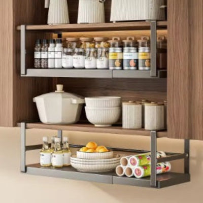 etagere cuisine suspendue metal noir pour rangement divers cuisine