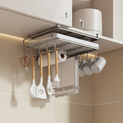 etagere cuisine suspendue sans percage metal avec crochets un niveau