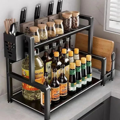 étagère de cuisine design pratique deux niveaux pour comptoir organise