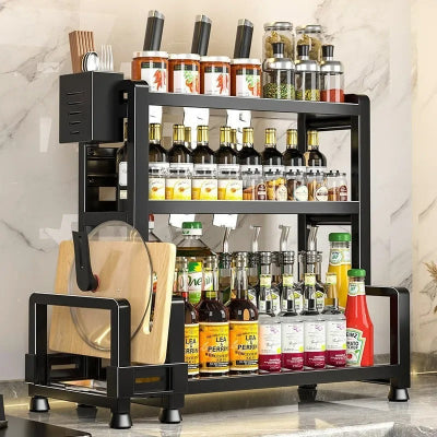 étagère de cuisine design pratique trois niveaux pour comptoir organise