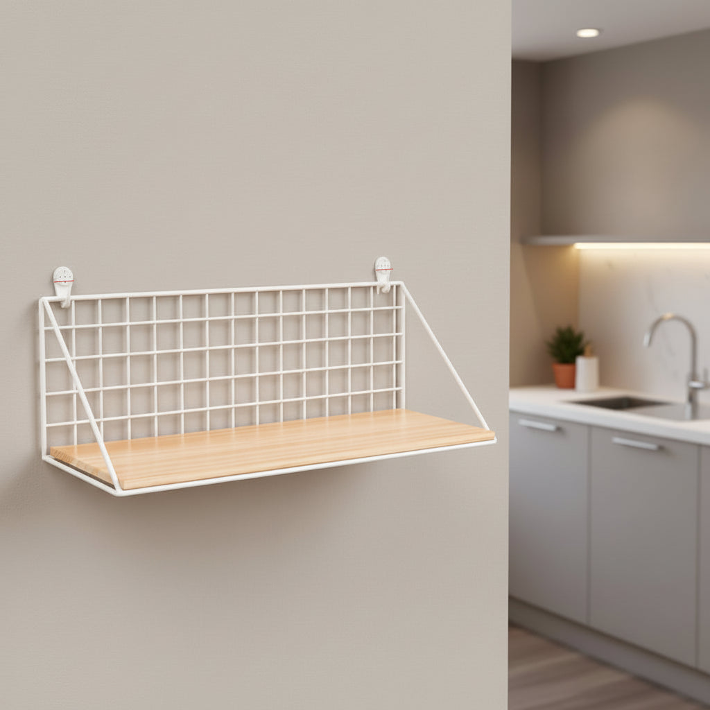 etagere de cuisine murale blanc grande taille style contemporain MetalWood