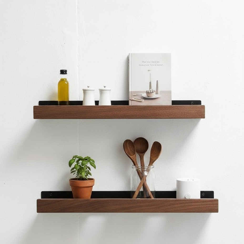 étagère de cuisine murale garde-corps anti-chute bocaux FlexiWall 50cm
