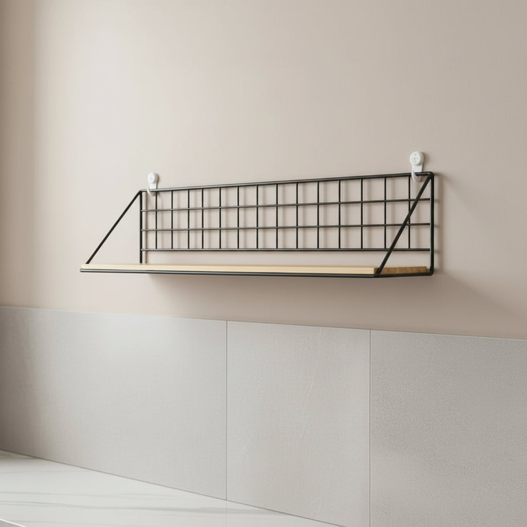etagere de cuisine murale noir grande taille style contemporain MetalWood
