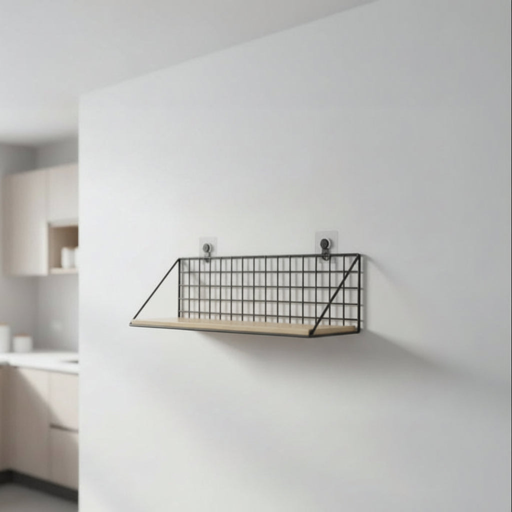 etagere de cuisine murale noir taille moyenne style contemporain MetalWood