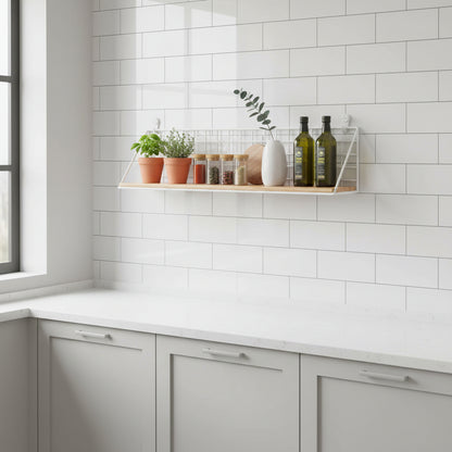 etagere de cuisine murale rangement epices ustensiles pratique MetalWood