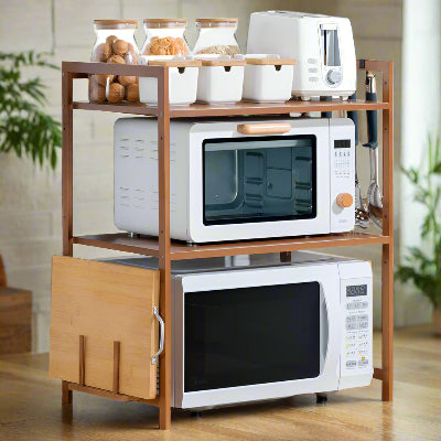 etagere en bois cuisine fonctionnelle et polyvalente version double