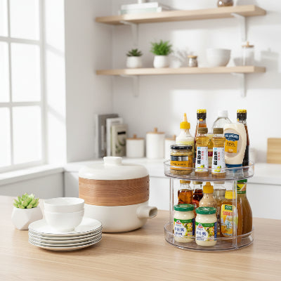 etagere epice double niveau rotative 360 grande capacite DuoEpice360