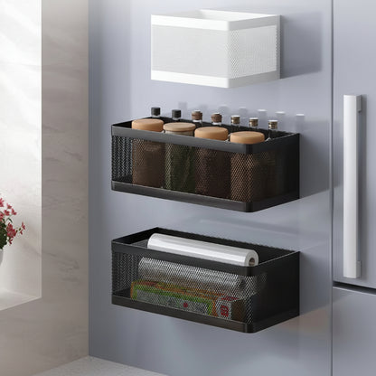 etagere epice mural magnetique acier inoxydable cuisine MagRack Noir