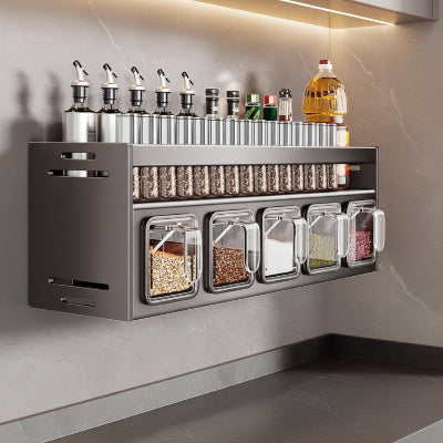 etagere epice murale aluminium gris grande capacite FortiSaveur