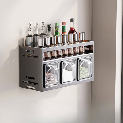 etagere epice rangement condiments 3 boites epices etanches Fortisaveur