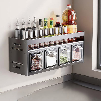 etagere epice rangement condiments 4 boites epices etanches Fortisaveur