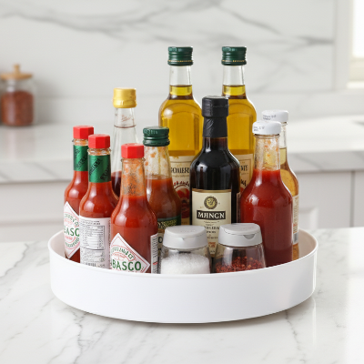 etagere epices 360 degres plateau tournant pratique blanc TourneSaveur