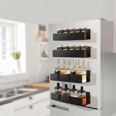 etagere epices metal solide et elegante avec sans crochets Magnetiko