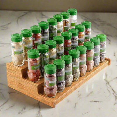 Étagère épices modulable pour cuisine SpiceFlex capacité 20 pots