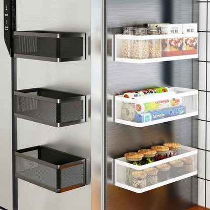 etagere epices murale sans perçage magnetique MagRack Noir