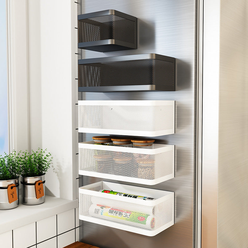 etagere epices murale surface frigo gain place MagRack Noir