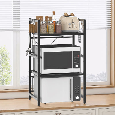 etagere four micro onde compacte moderne UltraRang 3Niveaux