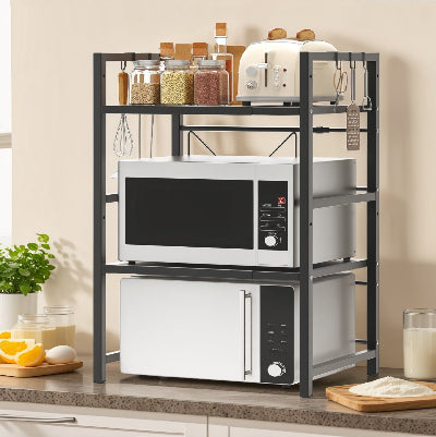 etagere four micro onde compacte stable metal UltraRang 3Niveaux