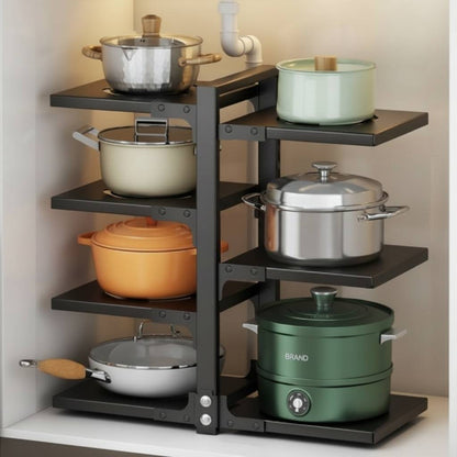 etagere metallique cuisine reglable StackSmart noir rangement bilateral 7 niveaux