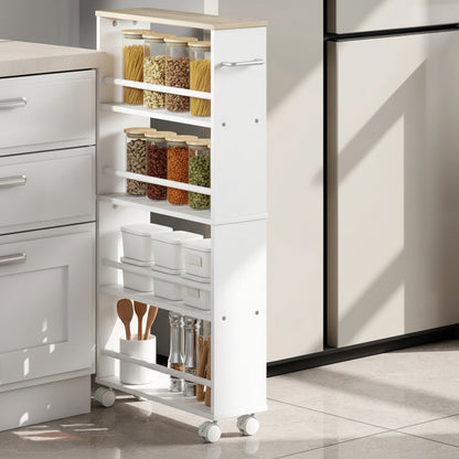 Étagère meuble cuisine slim 15 cm entre frigo Nordica Roll