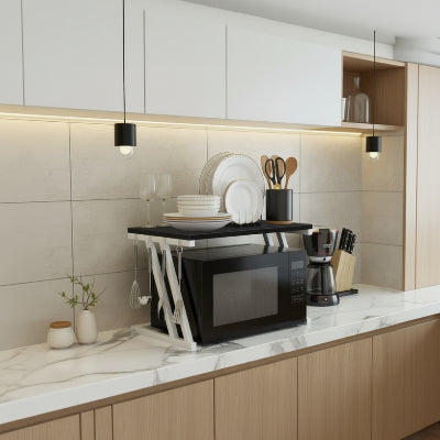 etagere micro onde blanc et noir ZStand