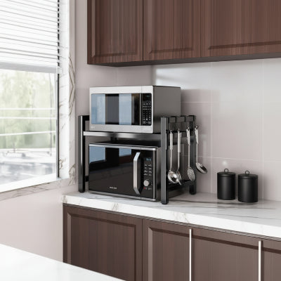 etagere micro onde deux niveaux rangement extensible ajustable ChefRack