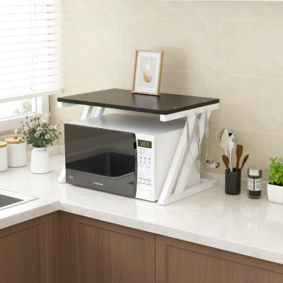 etagere micro onde double niveau ZStand blanc noir