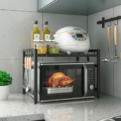 etagere micro onde extensible acier robuste noir ChefRack