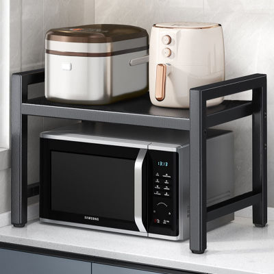 etagere-micro-onde-extensible-acier robuste noir sans crochets ChefRack