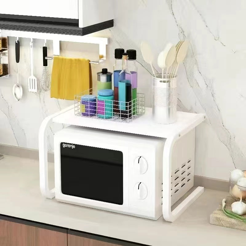 étagère micro onde organisateur pratique Orvane blanc