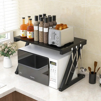 etagere micro onde pieds forme Z noir Z Stand