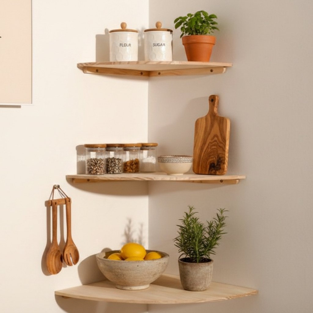 etagere murale bois cuisine rangement cuisine mural superposé Anglora