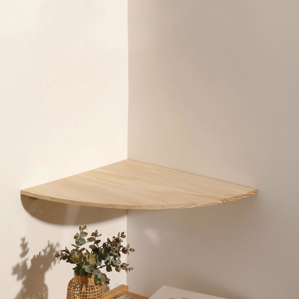 etagere murale cuisine bois angle taille Large Anglora