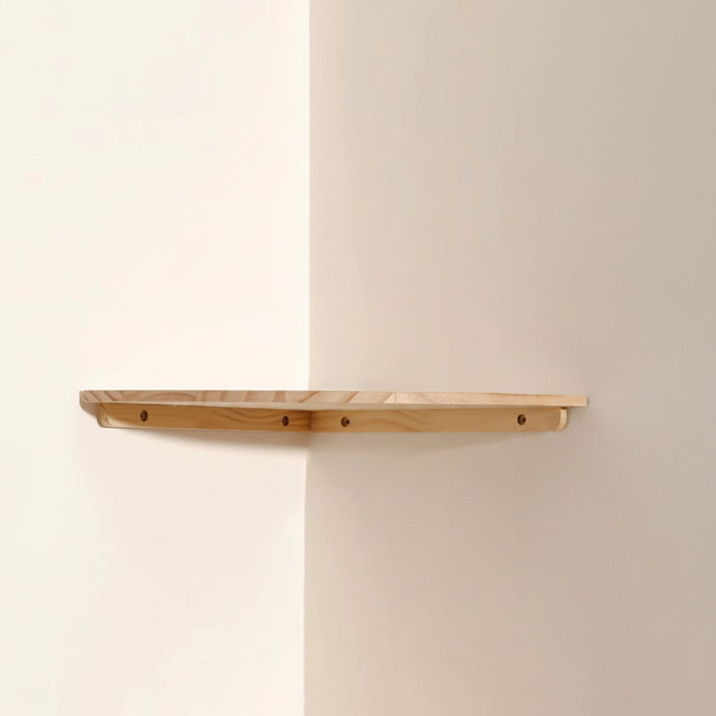etagere murale cuisine bois disposition angle petite taille Anglora
