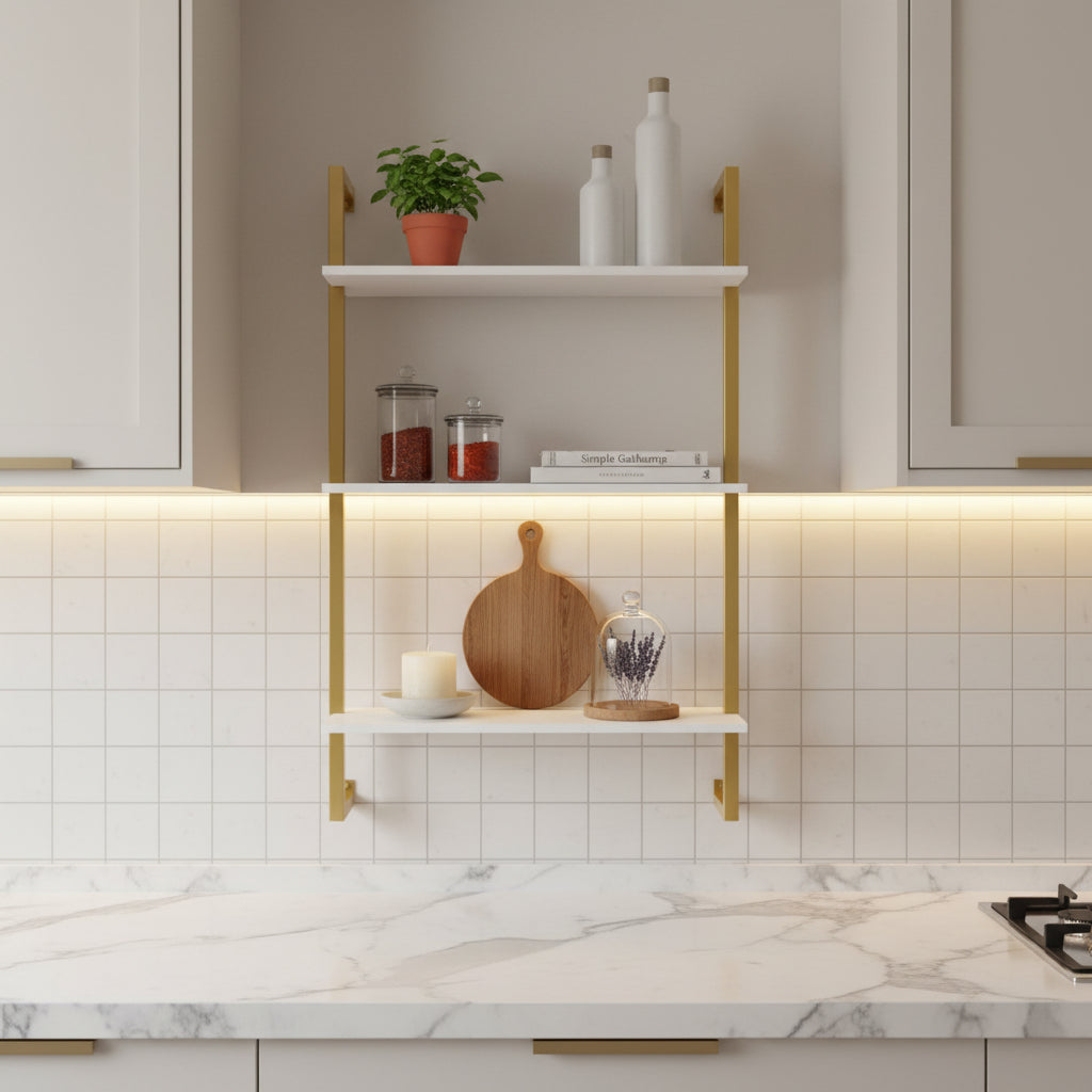 etagère murale cuisine gain place vertical 90 cm Ordena Nordic