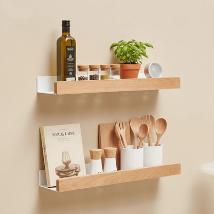 etagere murale cuisine metal blanc ustensiles bouteilles accessibles FlexiWall 60cm