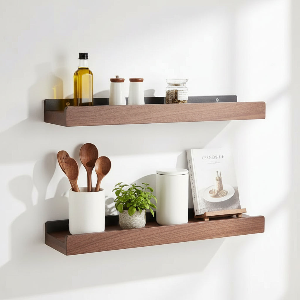etagere murale cuisine noir design cuisine moderne FlexiWall 60cm