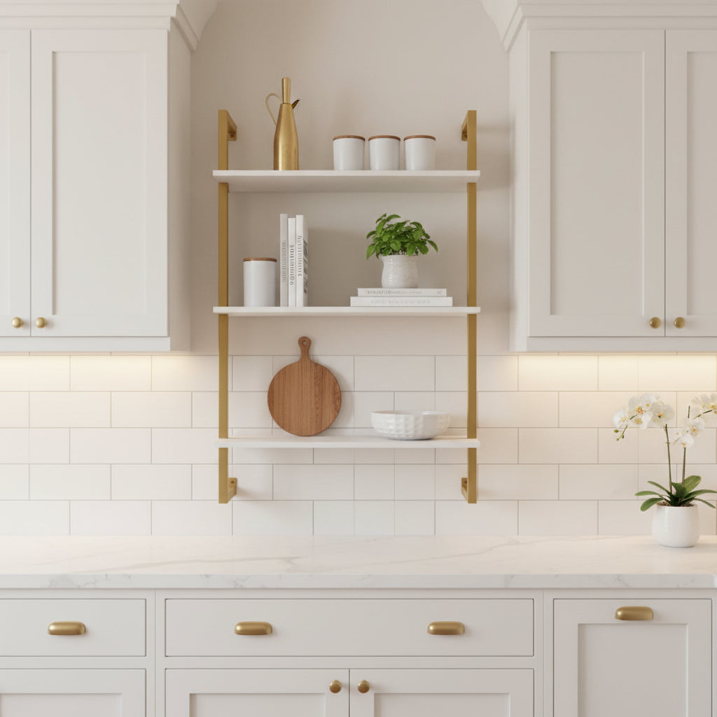etagère murale cuisine plan travail degage organise Ordena Nordic