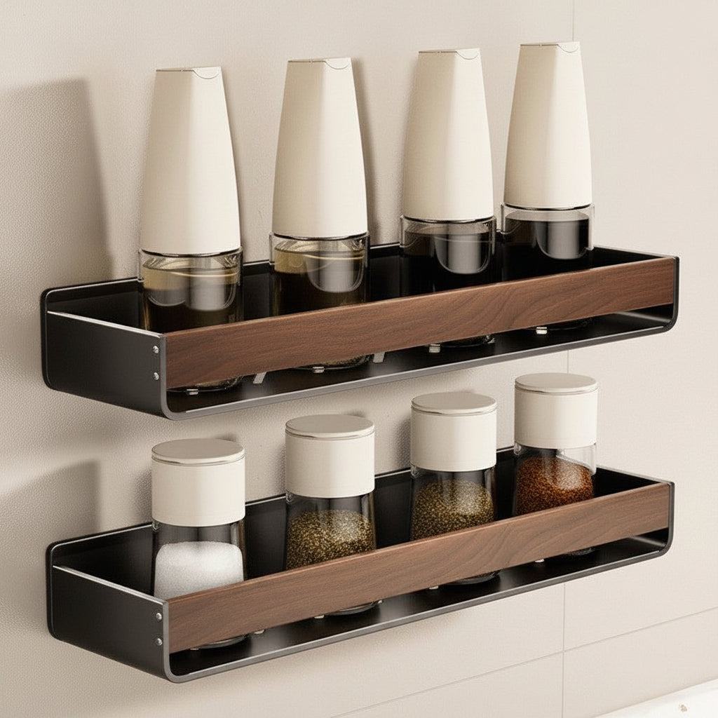 etagere murale cuisine profondeur 8 cm bouteilles Walnora