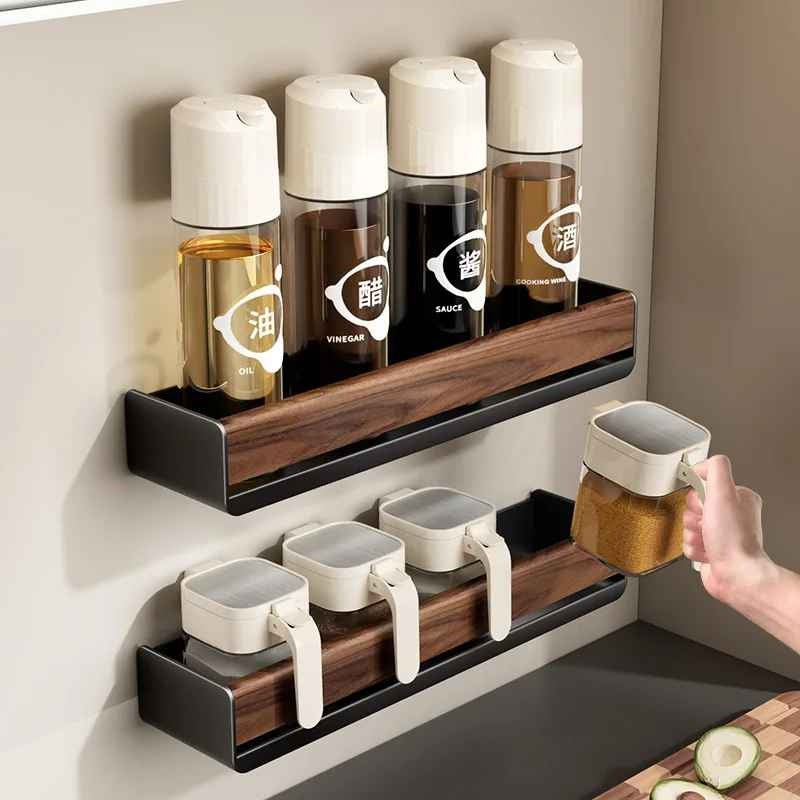 etagere murale cuisine rangement mural fonctionnel acces rapide Walnora