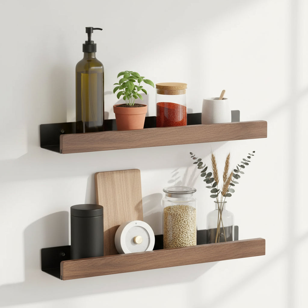 etagere murale cuisine rangement mural fonctionnel elegant FlexiWall 60cm