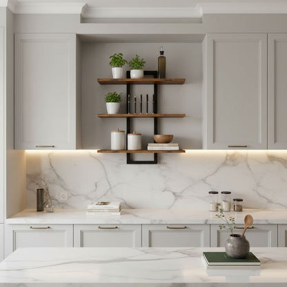 étagère murale cuisine originale rangement vertical mur 3 niveaux Arboris
