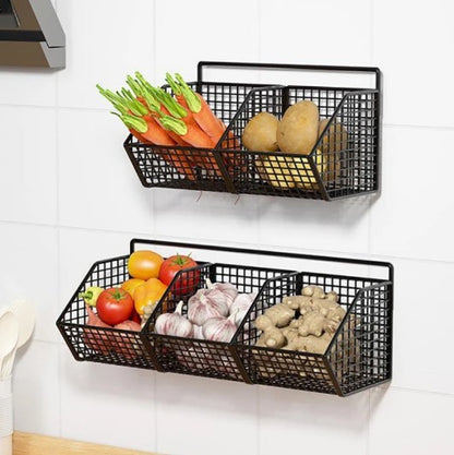 Étagère murale de cuisine noir légumes frais RangeSaveur