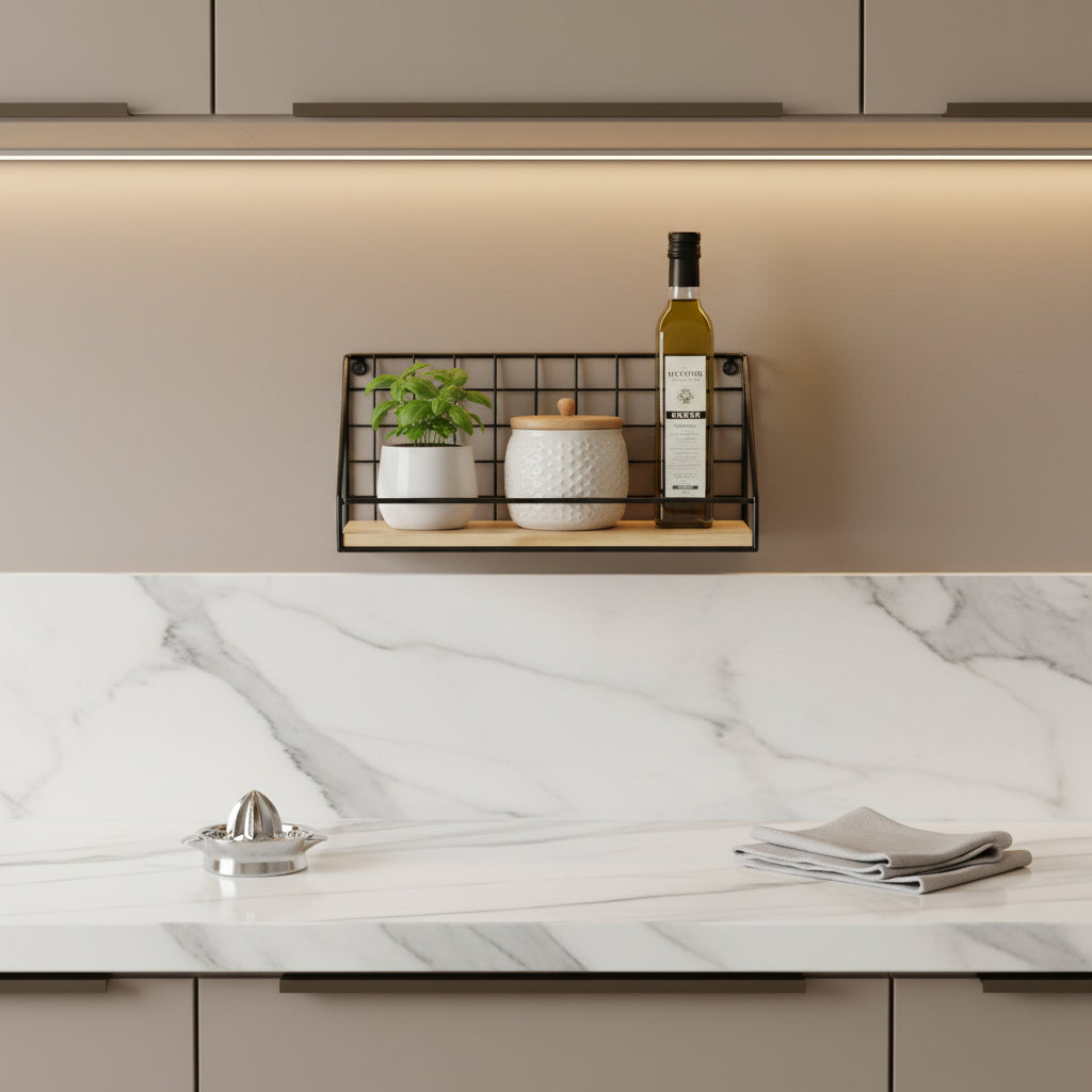 etagere murale en bois pour cuisine petit format Atelier Mural