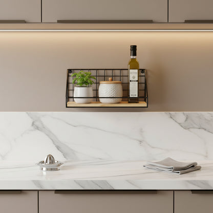 etagere murale en bois pour cuisine petit format Atelier Mural