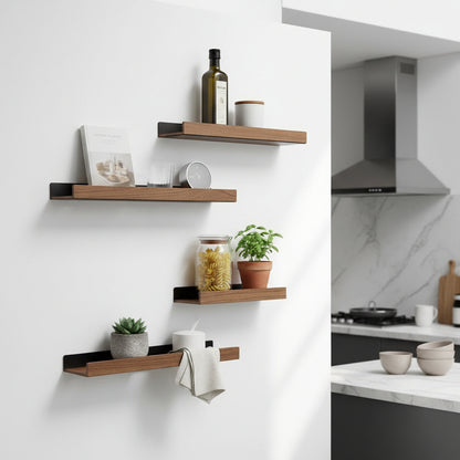 etagere murale pour cuisine sans barre rangement discret FlexiWall 30cm