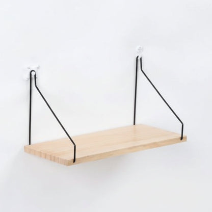 etagere murale pour cuisine bois massif metal 30cm NordikShelf