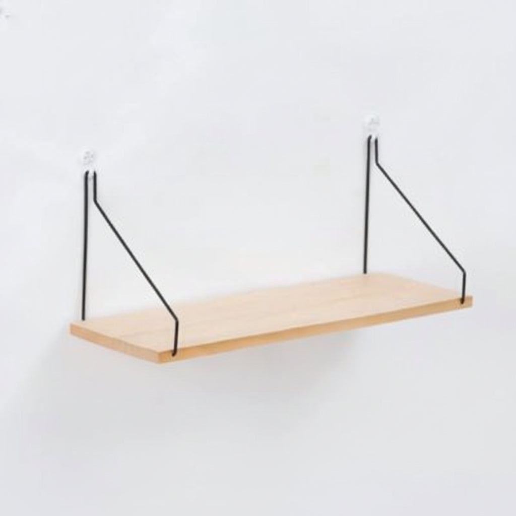 etagere murale pour cuisine bois massif metal 40cm NordikShelf