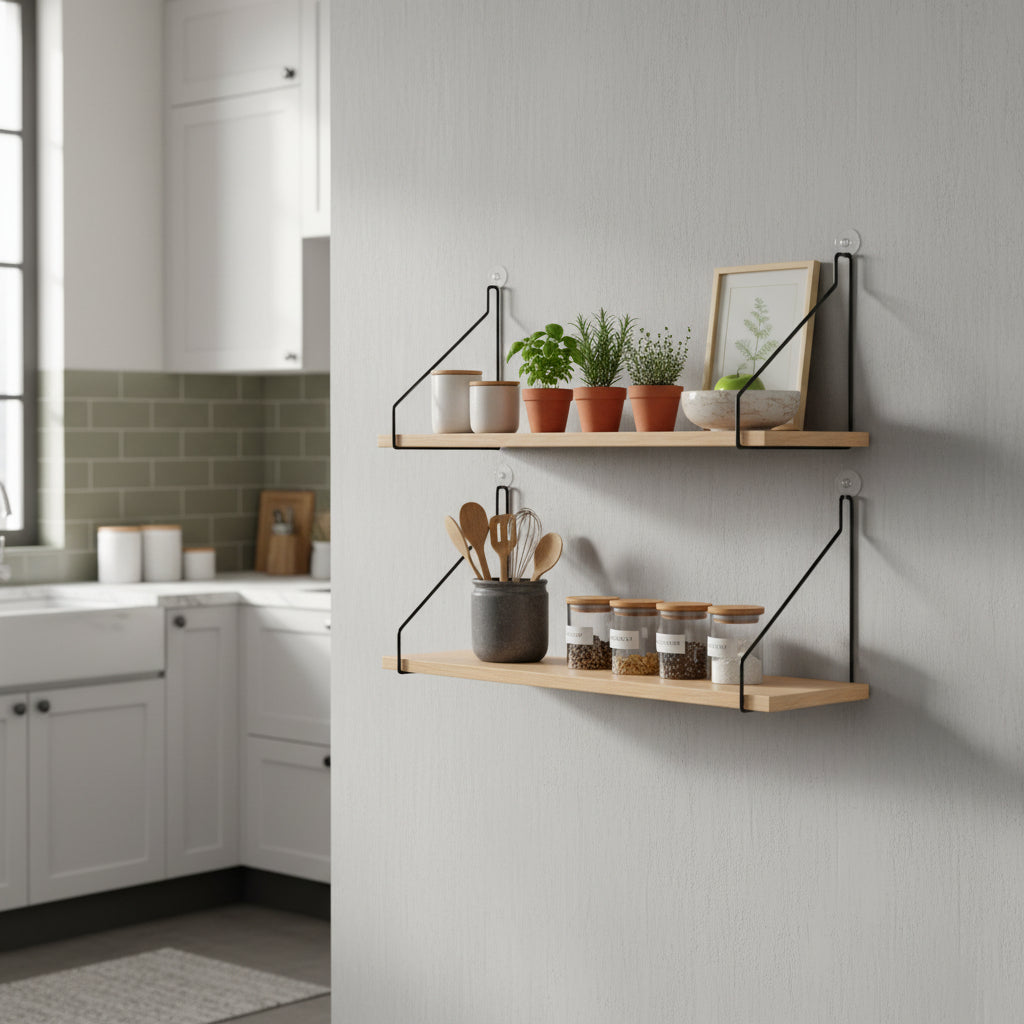 etagere murale pour cuisine gain espace decorative NordikShelf