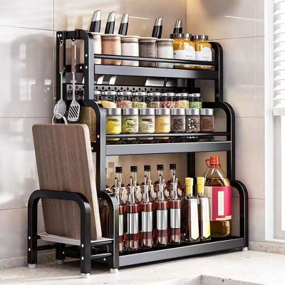 etagere pour epices 3 niveaux avec support planche SpiceTower